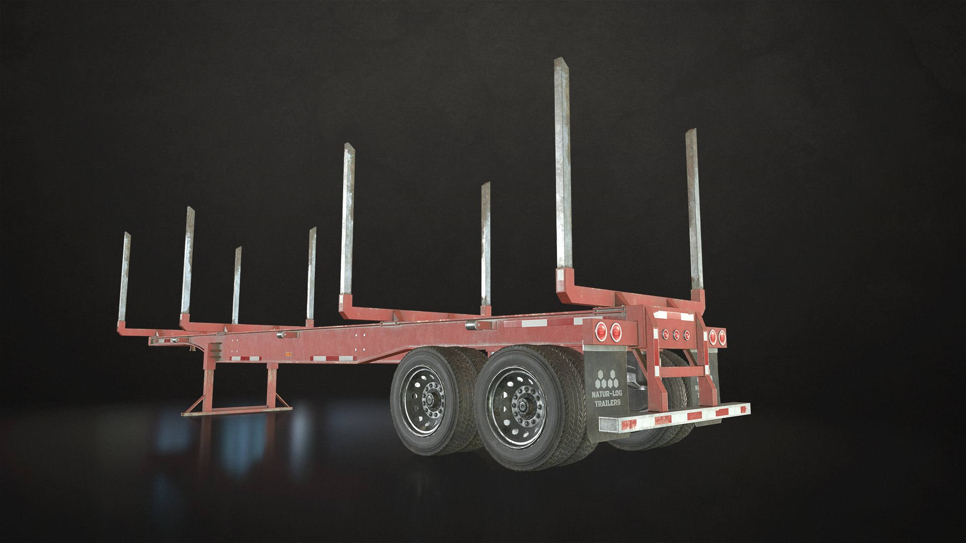 Semi Truck Log Trailer - Low Poly 3D model https://p.turbosquid.com/ts-thumb/eU/43dqIv/Fp/semitruckloggingtrailer_17/png/1627726714/1920x1080/fit_q87/cb4bf3dfe8f71c66d0b7b8f298d6b0d1735d8dea/semitruckloggingtrailer_17.jpg