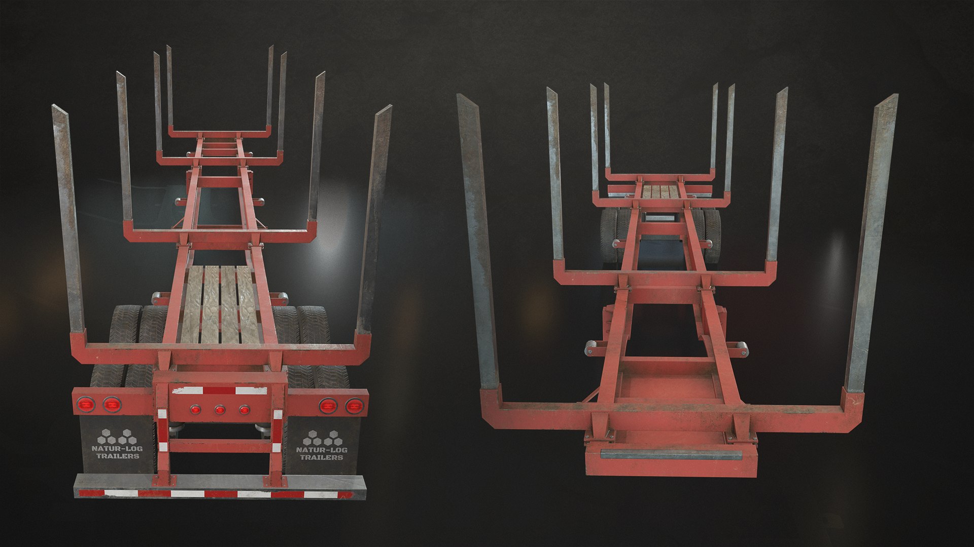 Semi Truck Log Trailer - Low Poly 3D model https://p.turbosquid.com/ts-thumb/eU/43dqIv/L9/semitruckloggingtrailer_19/png/1627726713/1920x1080/fit_q87/f42cf4d38a70e0eda6815fbcc2c1e73b25efcf4d/semitruckloggingtrailer_19.jpg