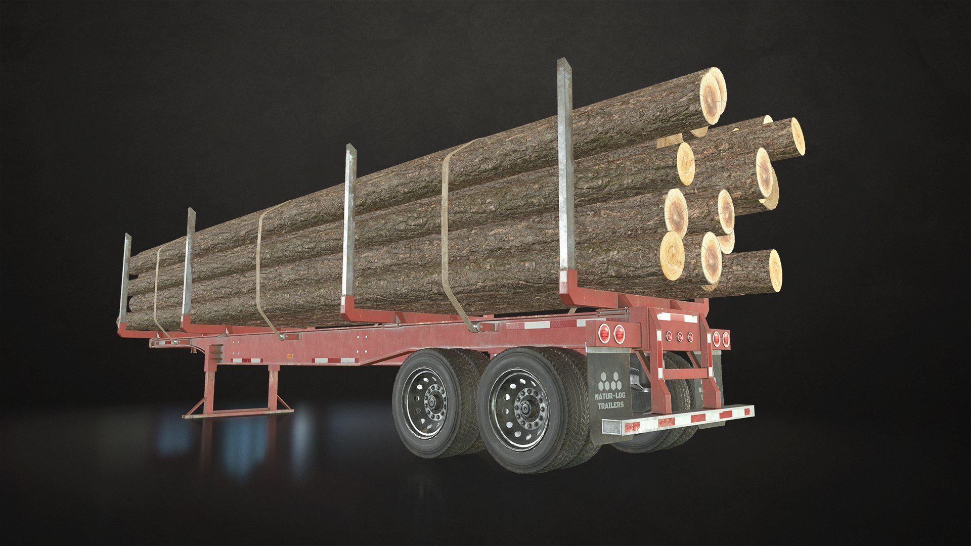 Semi Truck Log Trailer - Low Poly 3D model https://p.turbosquid.com/ts-thumb/eU/43dqIv/XK/semitruckloggingtrailer_16/png/1627726716/1920x1080/fit_q87/1137c6ad65d168319ea79fff22a6f3fac196da2d/semitruckloggingtrailer_16.jpg