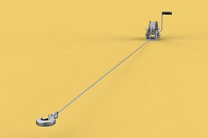 3D HAND LEVER CRANK WINCHES HOIST WIRE ROPE SLING CABLE LIFT CRANE