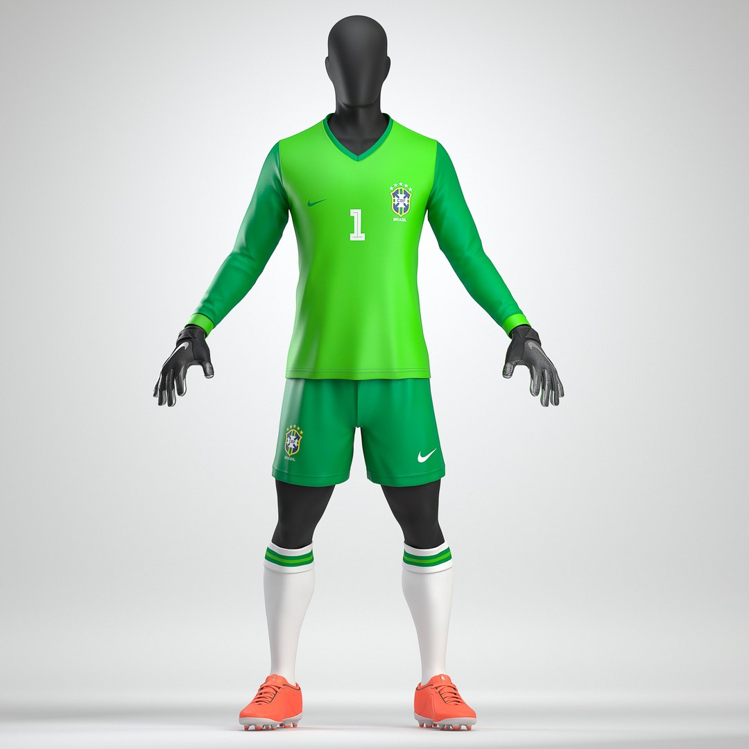 3D Goalkeeper Soccer Uniform Model - TurboSquid 1634905