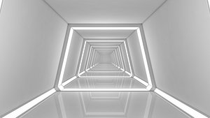 Empty Sci Fi Hallway 3D model