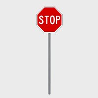 Stop Vertical Road Signal