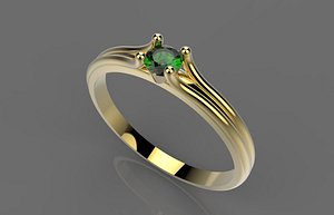 3d ring izumrud