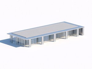 3D model pavilion or exhibition hall 3d model