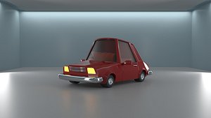 Cartoon Car 3D Model