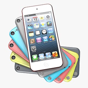 ipod touch set modeled 3d model
