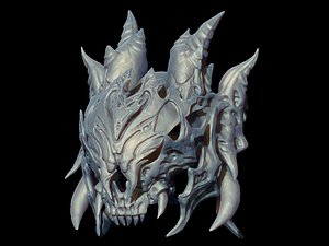 3D skull head armor model