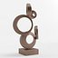 Modern Decorative Abstract Copper Art Sculpture 03
