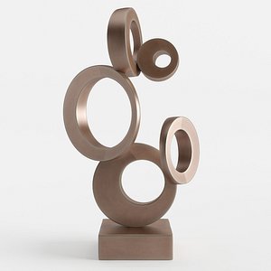 Modern Decorative Abstract Copper Art Sculpture 03