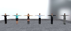 rigged characters 3ds