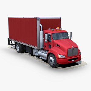3D Kenworth T370 2015 Box truck s01