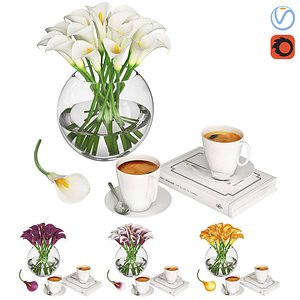 callas vase coffee 3D model