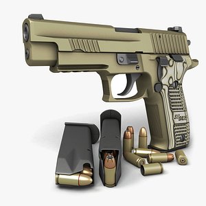 sig sauer p226 pistols 3d max
