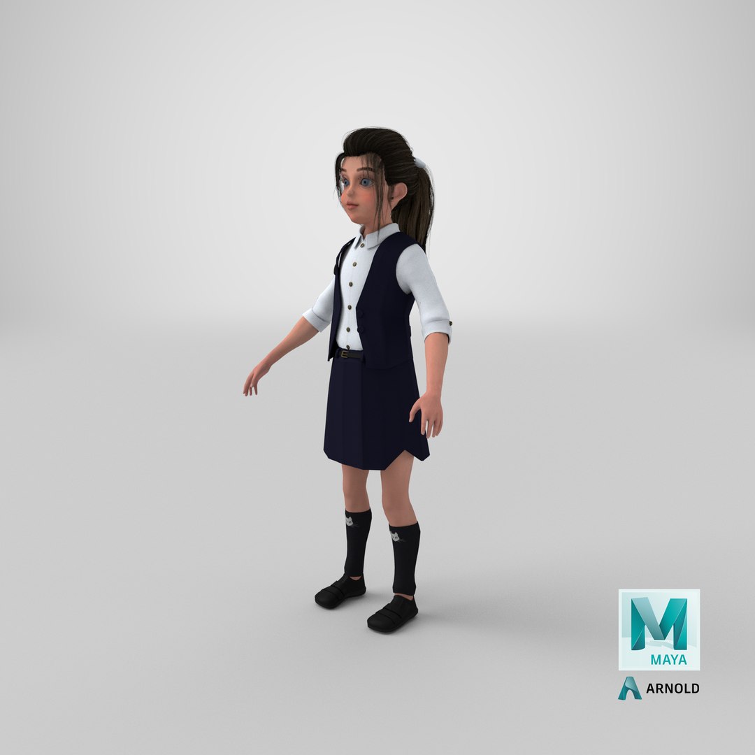Cartoon Girl - Official model https://p.turbosquid.com/ts-thumb/eU/QxMLj8/XC/stemcell_maya_arnold_render/png/1660808655/1920x1080/fit_q87/ee48e7426d5dce136411525547a9a6fd70541637/stemcell_maya_arnold_render.jpg