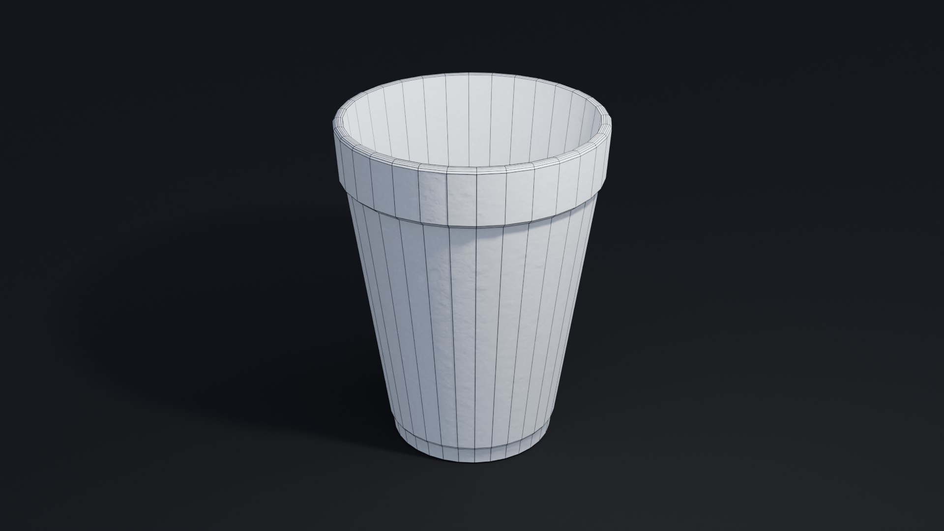 3D model Lean Double Styrofoam Cup VR / AR / low-poly