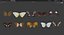 3D Butterfly Collection PBR Rigged Animated