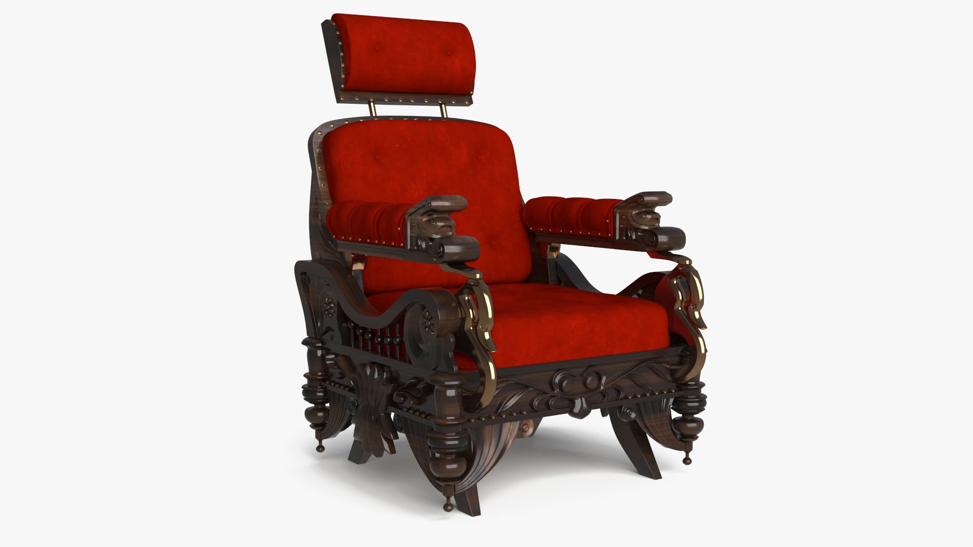 Classic Armchair 3D model preview