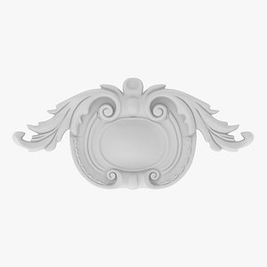 Cartouche Ornament 008 3D