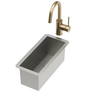 KRAUS Undermount 16 Gauge Single Bowl Bar Prep Kitchen Sink 3D model