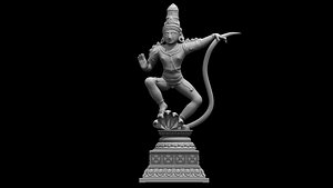 3D krishna snake dance statue
