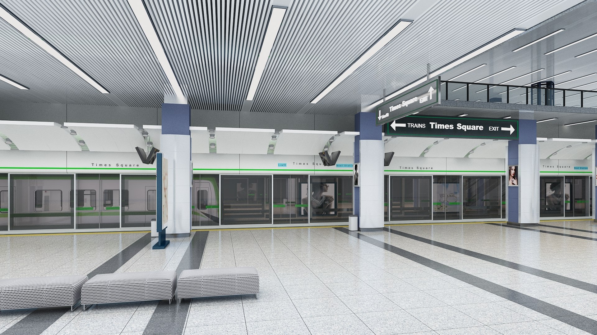 Subway Station 01 Model - TurboSquid 1955192