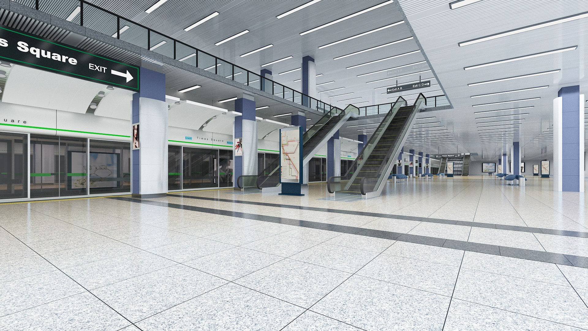 Subway Station 01 Model - TurboSquid 1955192