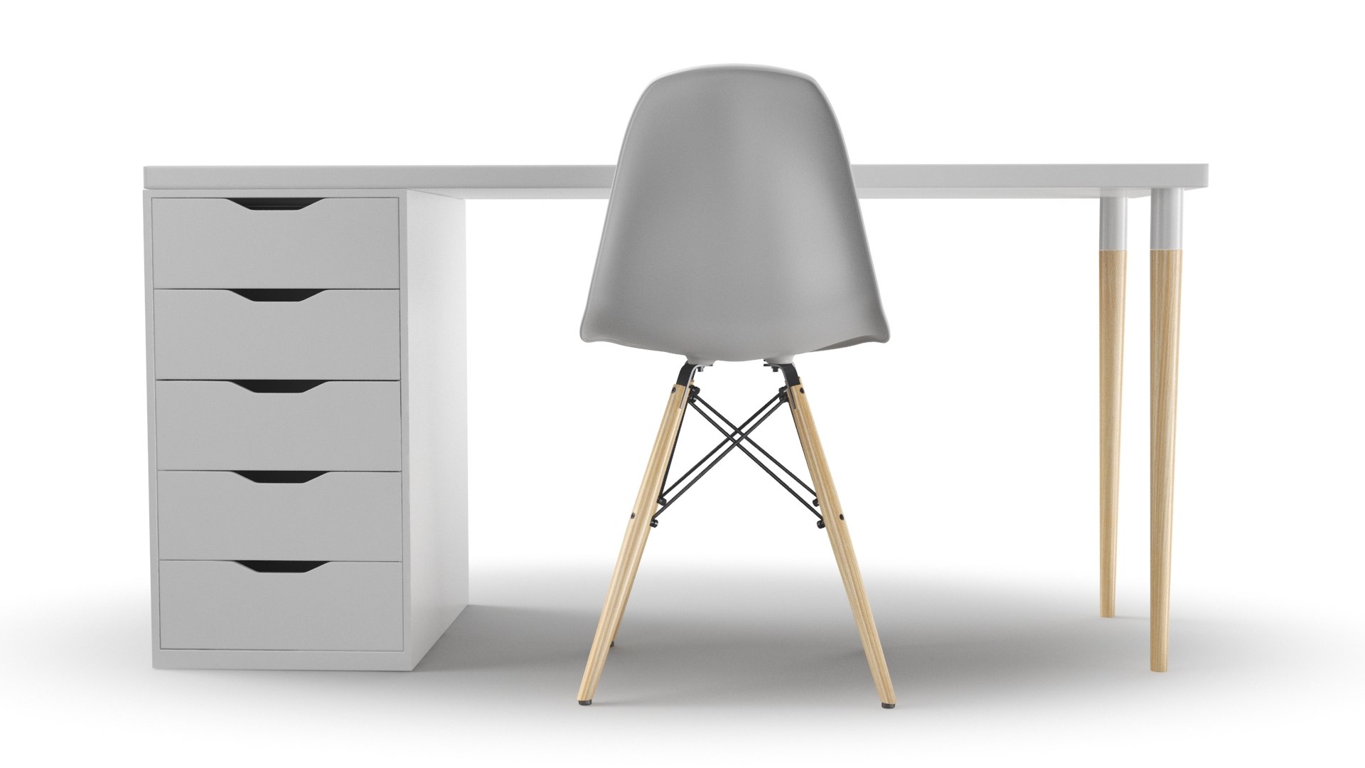 Real Modern Desk Model - TurboSquid 1443443