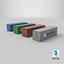 Detailed Shipping Containers Collection model