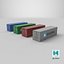 Detailed Shipping Containers Collection model