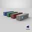 Detailed Shipping Containers Collection model