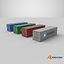 Detailed Shipping Containers Collection model