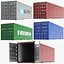 Detailed Shipping Containers Collection model