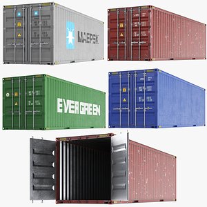 Detailed Shipping Containers Collection