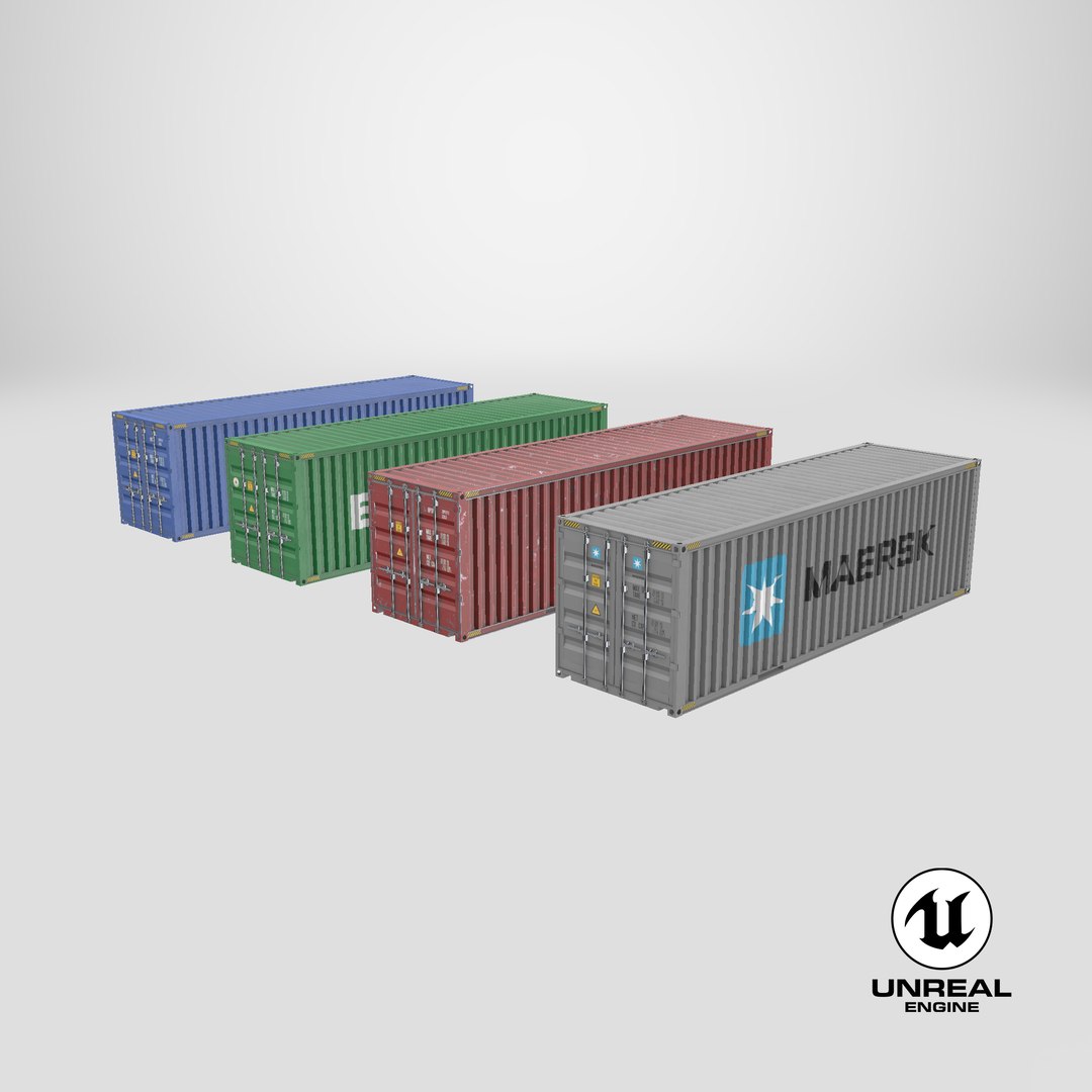 Detailed Shipping Containers Collection model https://p.turbosquid.com/ts-thumb/eU/oO8tKL/M1/stemcell_unreal_render/png/1716231092/1920x1080/fit_q87/1ce13df9d92561db46087bc7af1e4995fff2da44/stemcell_unreal_render.jpg