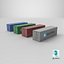Detailed Shipping Containers Collection model