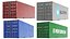 Detailed Shipping Containers Collection model