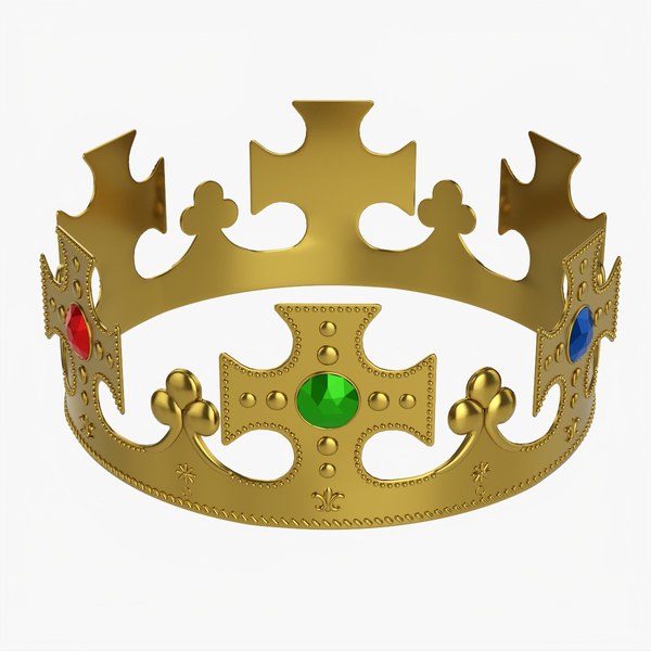 King crown with jewels 3D model