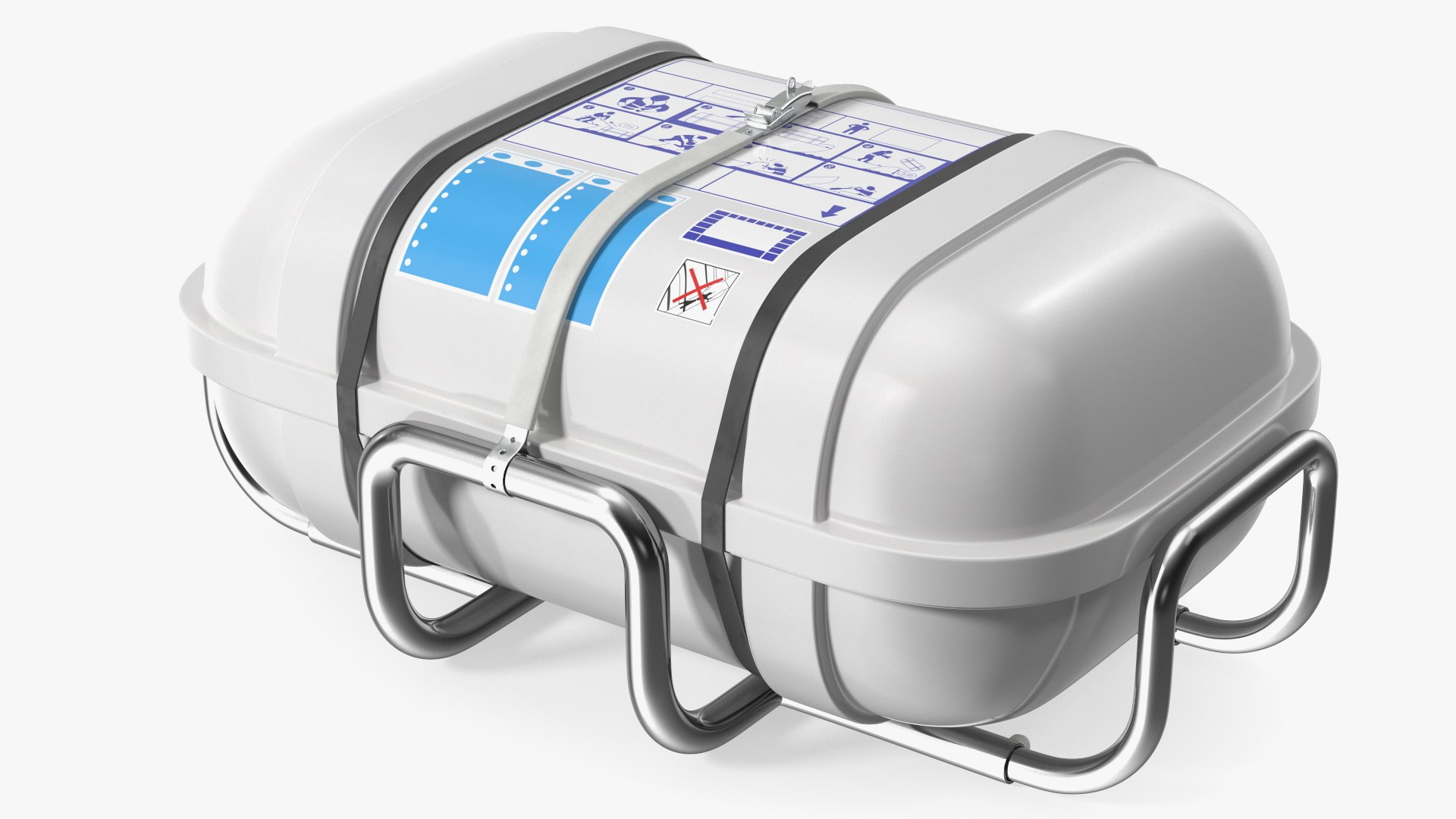Standard Life Raft  Container 3D model preview