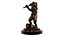 Lion jouant sur la statue de la flûte Sculpture 3D imprimable trophée art décor sculpture
