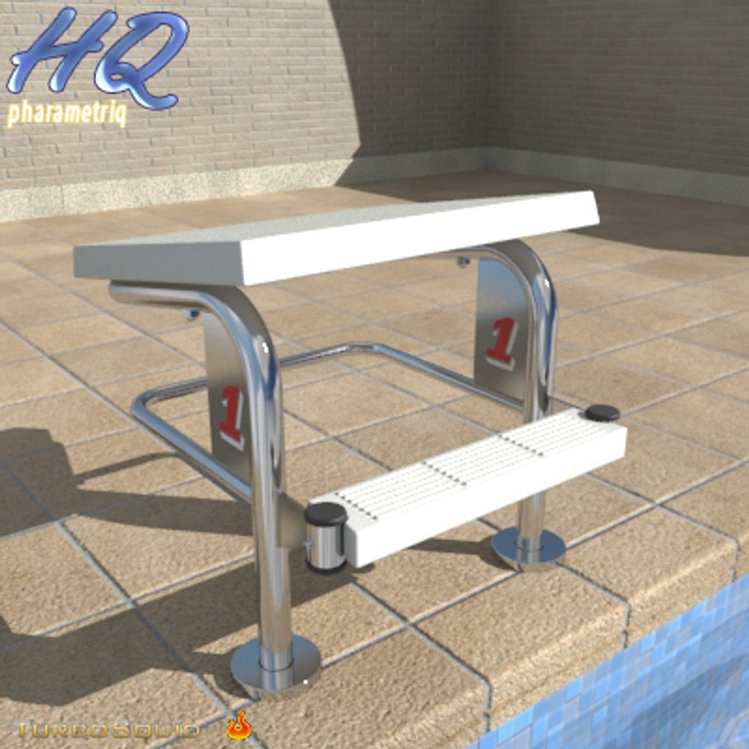 Pool Starting Block 05 3d Obj