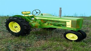 Old John Deere Tractor 3D model