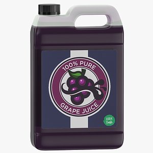 3D grape juice gallon jug