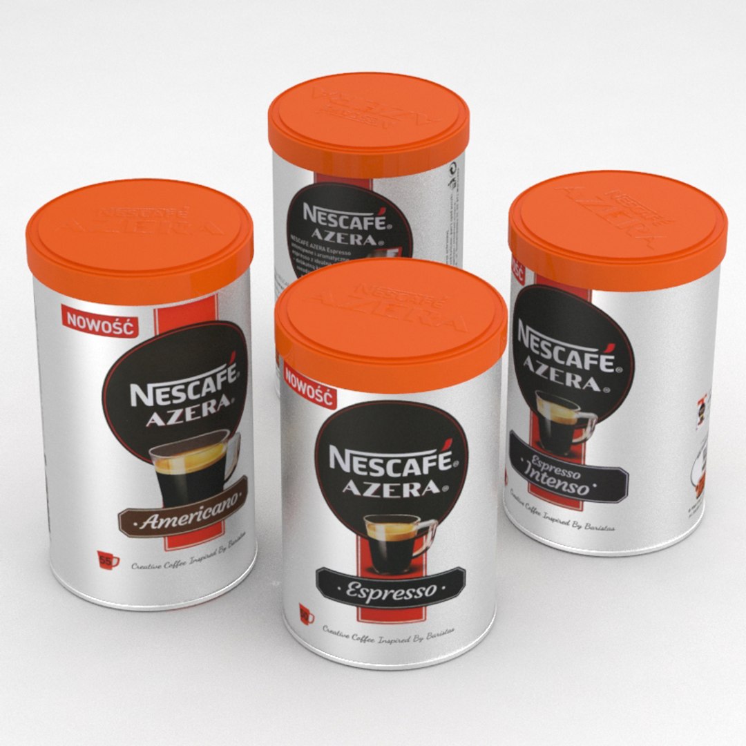 Nescafe azera cans 3D - TurboSquid 1216397