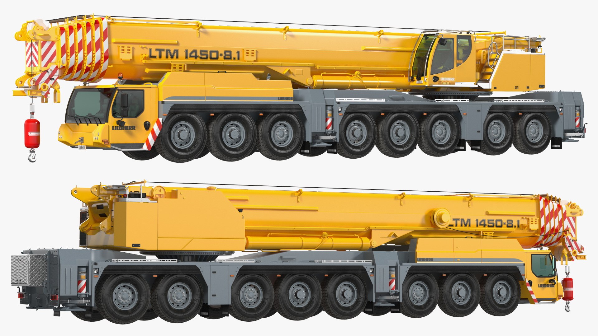 3D model Liebherr LTM 1450 Mobile Crane Rigged for Maya TurboSquid