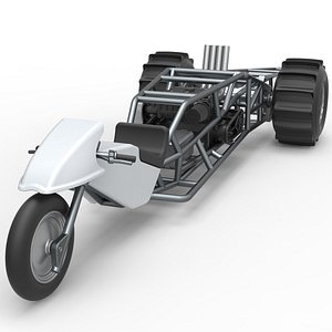 Diecast Top fuel Dirt dragster trike Sale 1 to 25 3D