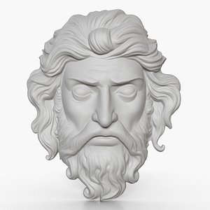 Greek God Face Relief 6