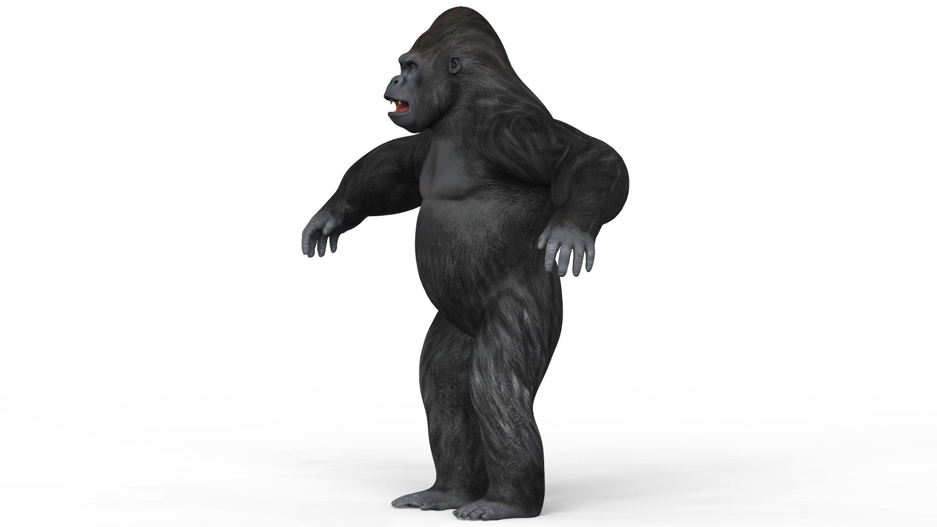 Gorilla With PBR Textures 3D - TurboSquid 1848520