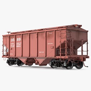 3D 2 Bay Covered Hopper model