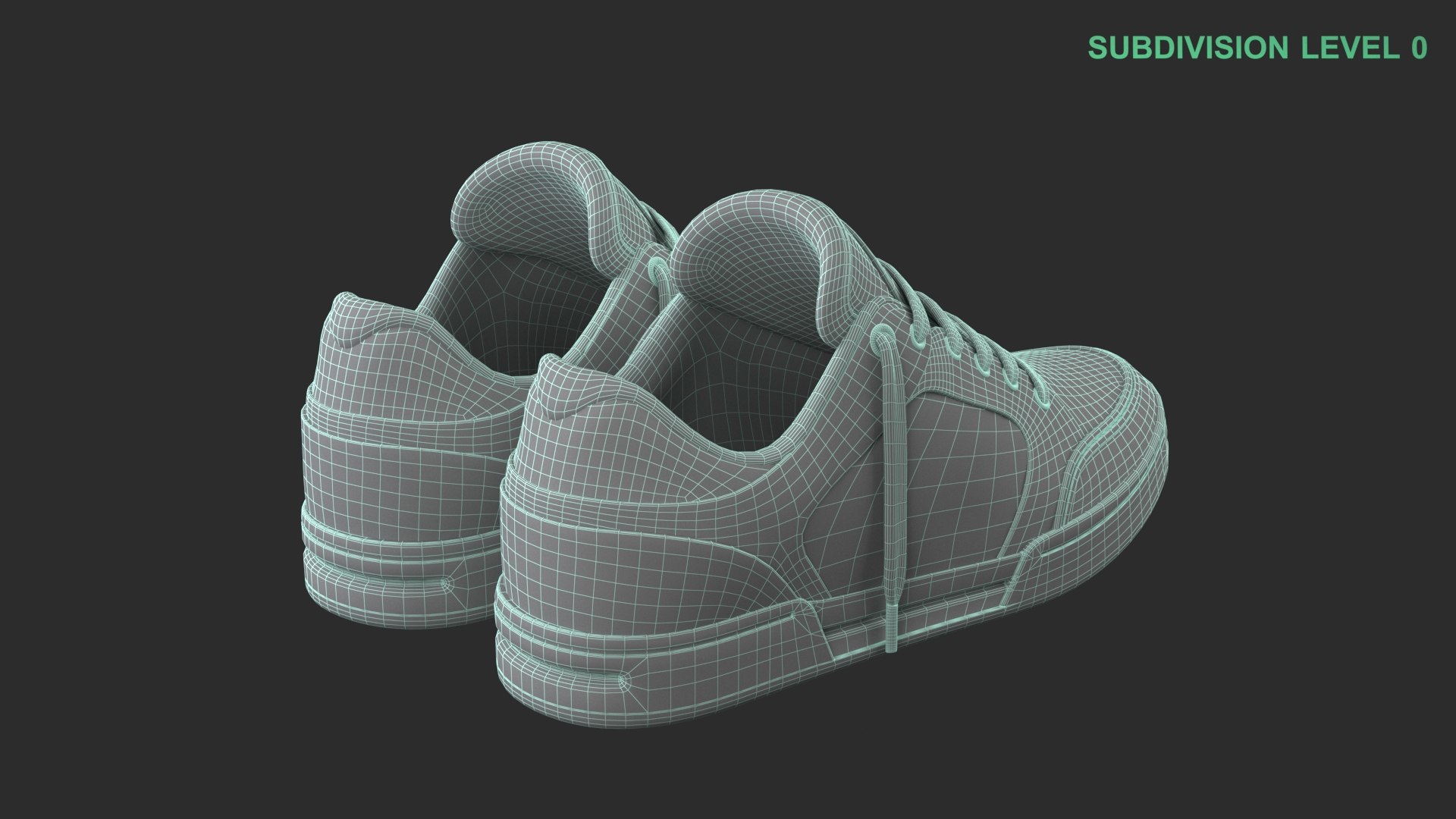 3D Generic Black Sneakers model https://p.turbosquid.com/ts-thumb/eV/Td0DxR/9Y/wireframe_0009/jpg/1743149582/1920x1080/fit_q87/332075328297ad7161f78faa681349f82aed48a4/wireframe_0009.jpg